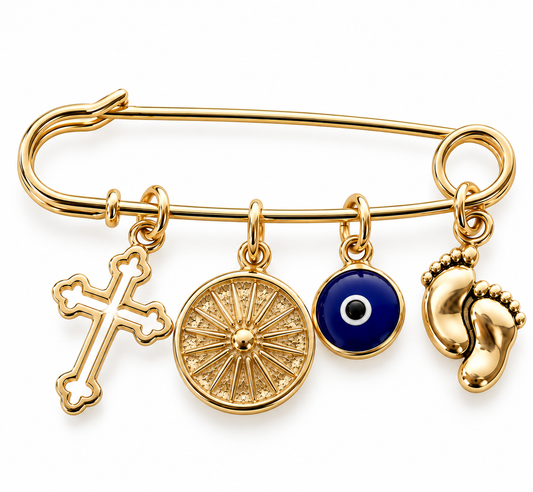 Guardian Baby Pin - Vermeil Gold