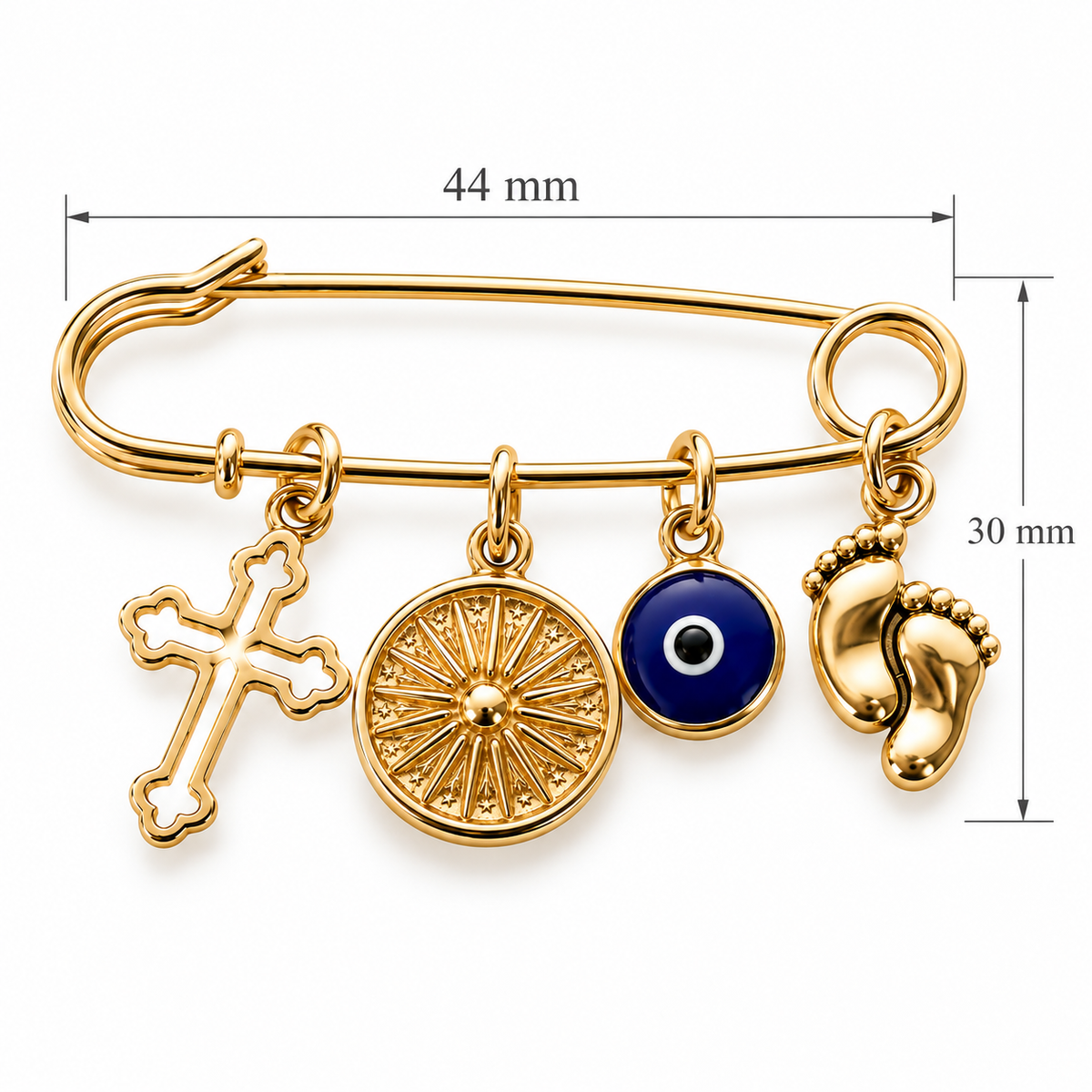 Guardian Baby Pin - Vermeil Gold