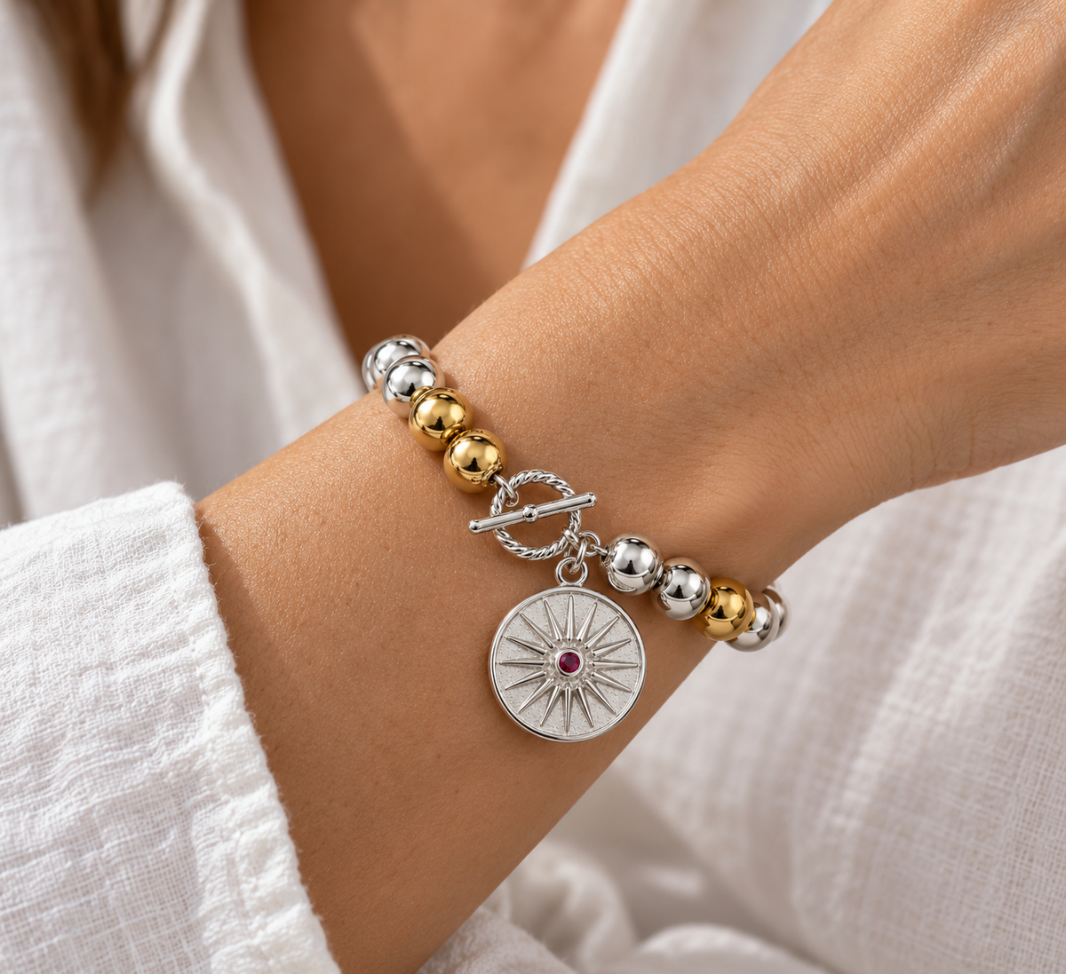 Sfera-12 Sonce Bracelet - Silver and Gold