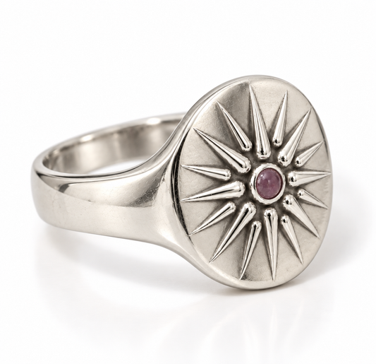 Stater Ruby Ring - Silver