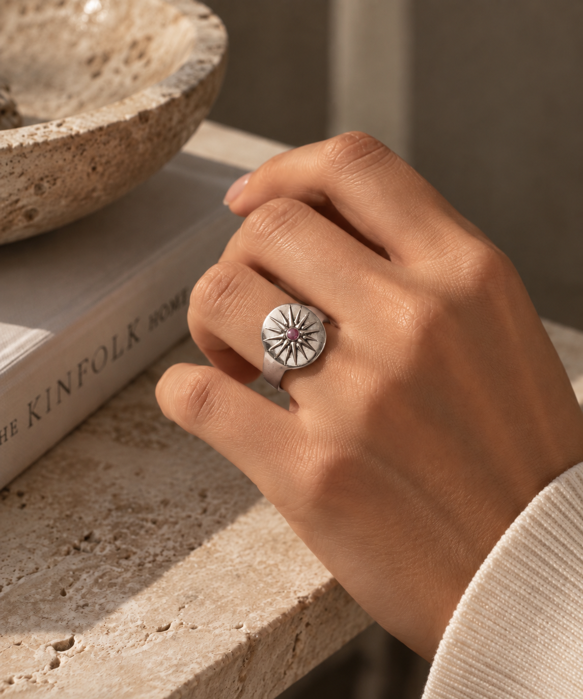 Stater Ruby Ring - Silver