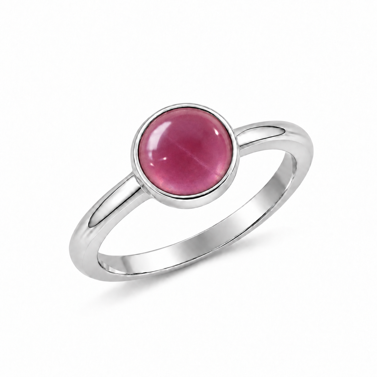 Elena Ruby Ring - Silver