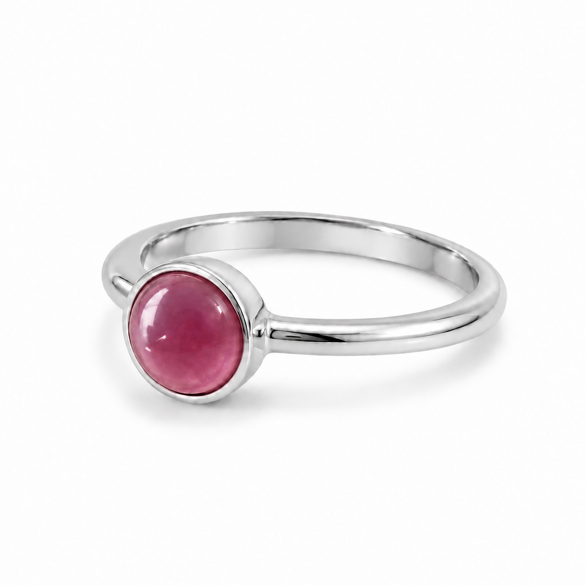 Elena Ruby Ring - Silver