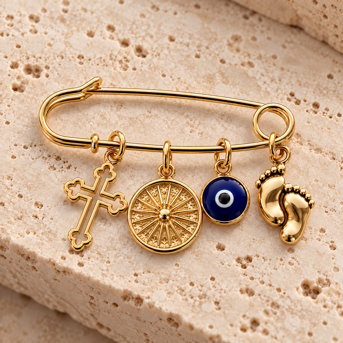 Guardian Baby Pin - Vermeil Gold