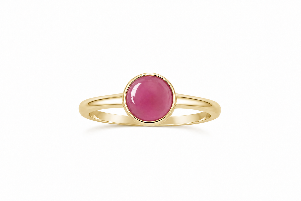 Elena Ruby Ring - Gold