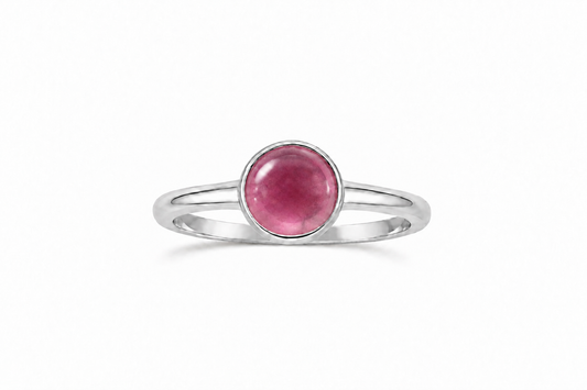 Elena Ruby Ring - Silver