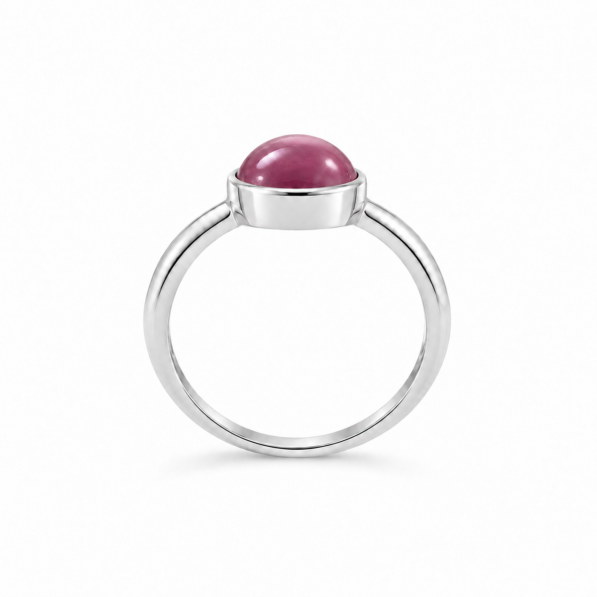 Elena Ruby Ring - Silver