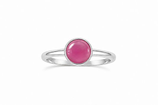 Elena Ruby Ring - Silver