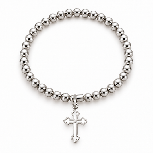 Sfera Stretch - Faith Bracelet - Silver