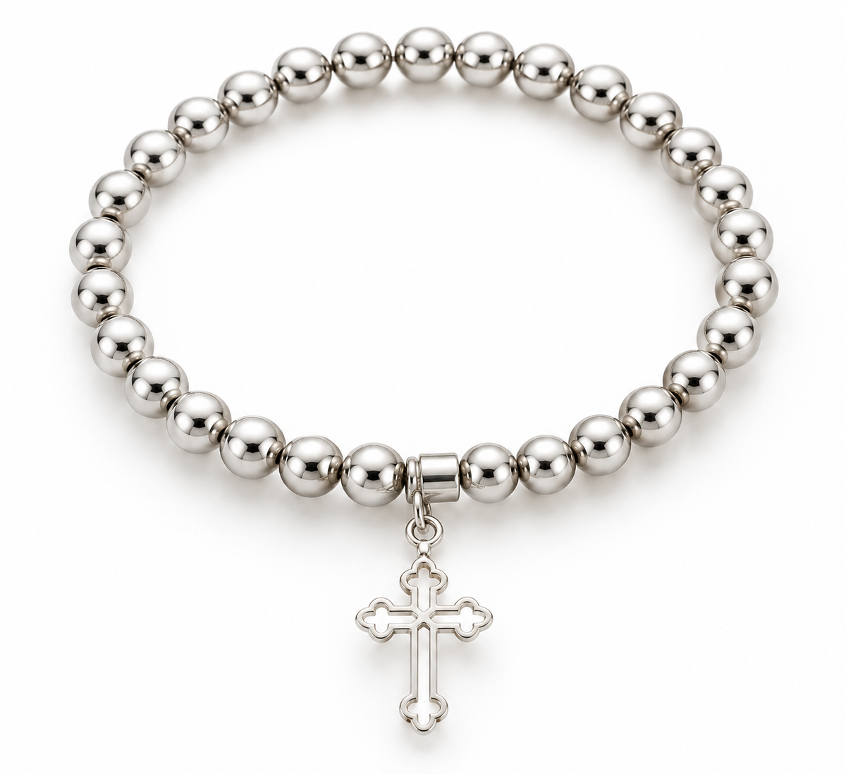 Sfera Stretch - Faith Bracelet - Silver