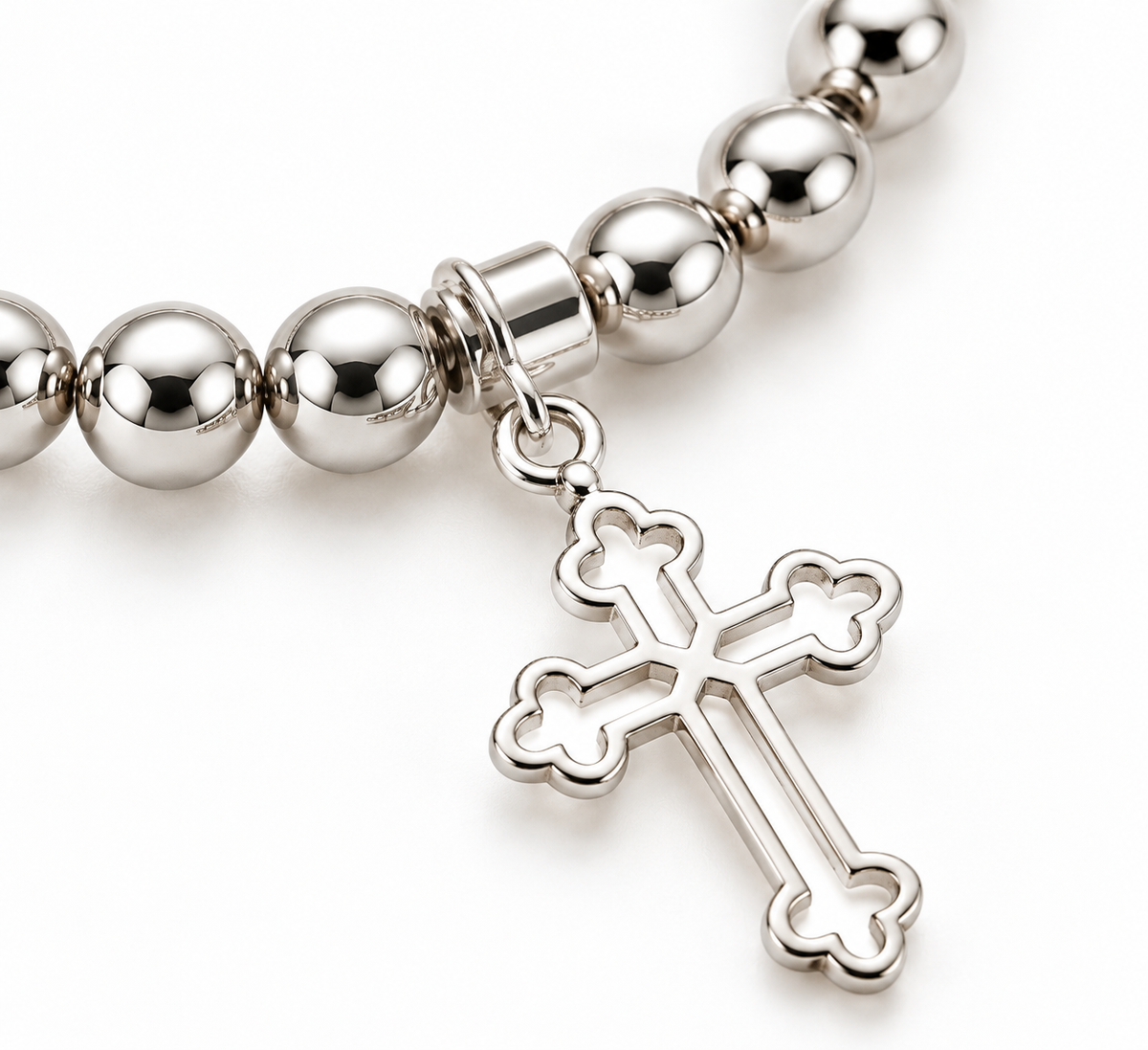 Sfera Stretch - Faith Bracelet - Silver