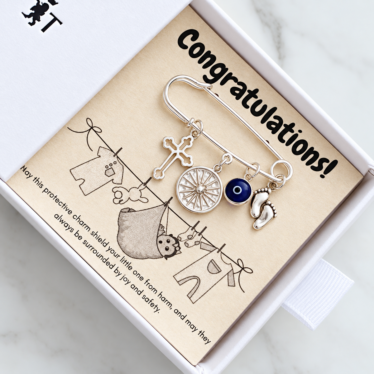 Guardian Baby Pin - Silver