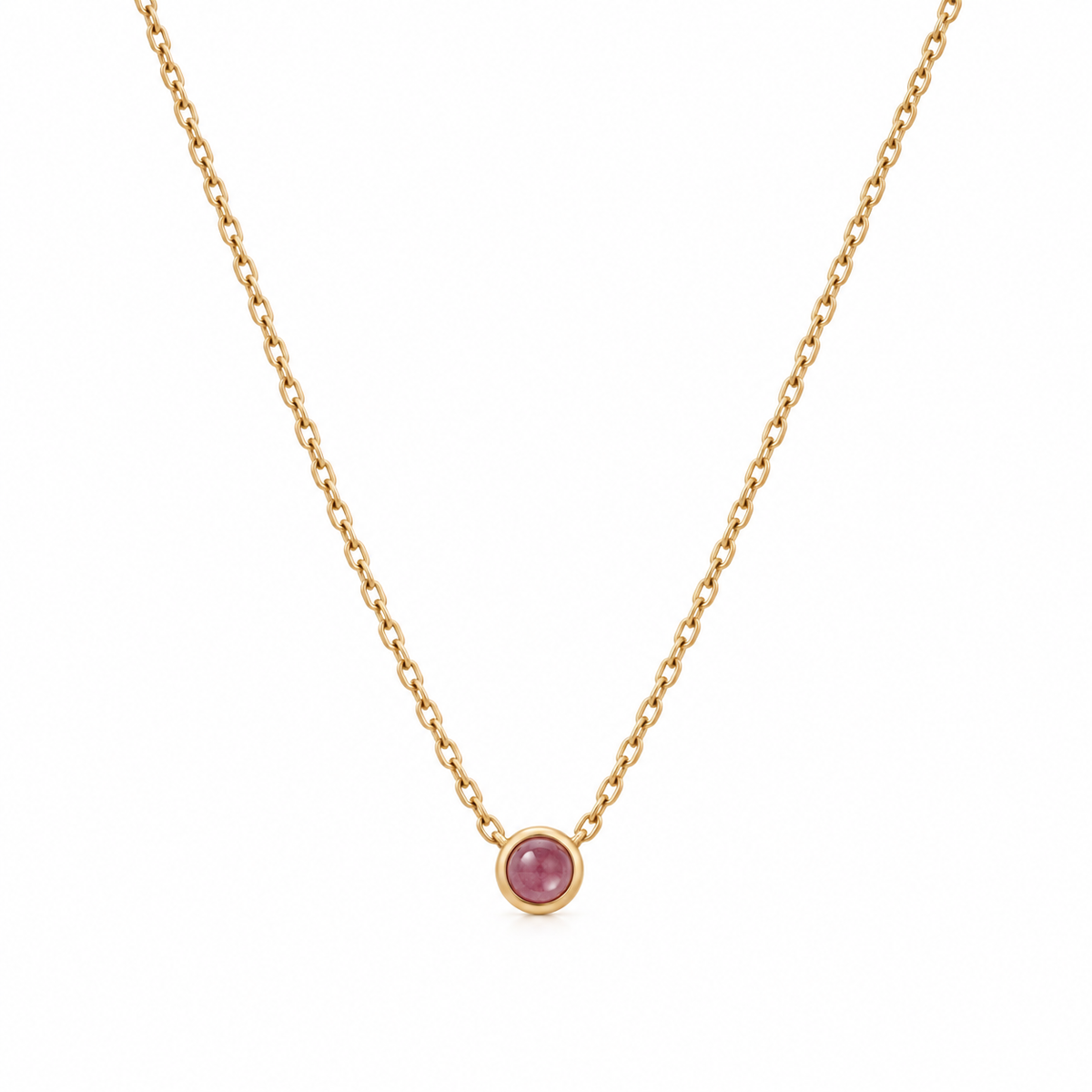 Vineta Ruby Necklace - Gold