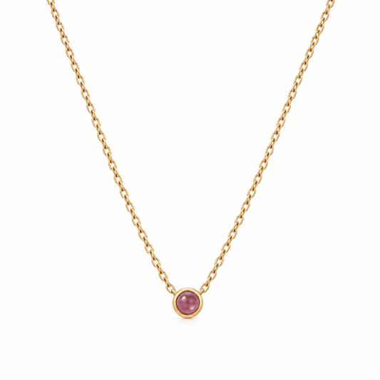 Vineta Ruby Necklace - Gold