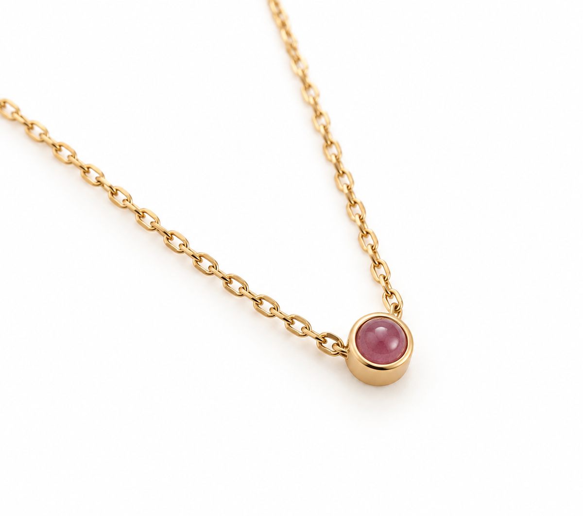 Vineta Ruby Necklace - Gold
