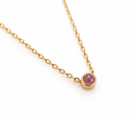 Vineta Ruby Necklace - Gold