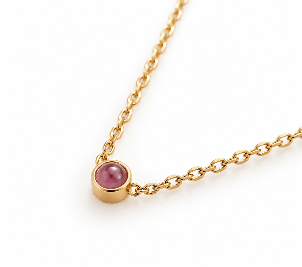 Vineta Ruby Necklace - Gold