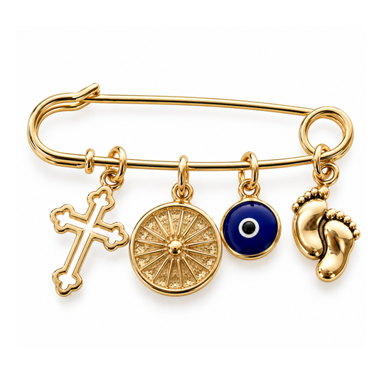 Guardian Baby Pin - Vermeil Gold