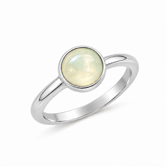 Elena Opal Ring - Silver