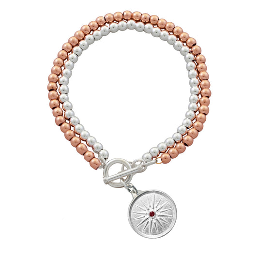 Dvoenred Two-Tone Bracelet with Kutles Charm